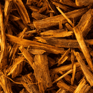 Houtsnippers in warme tinten Banisteriopsis Caapi Yellow