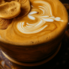 Fungi latte coffee