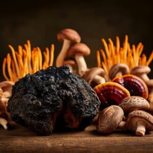 Chaga paddenstoel (Inonotus Obliquus)
