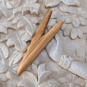 Lange kuripe applicator van Jati hout